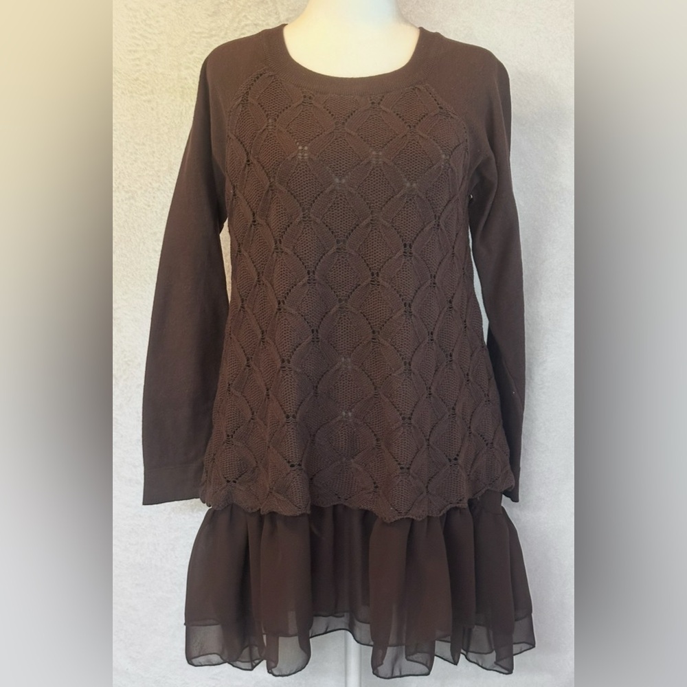 #1280 Simply Couture Chocolate Knit Sweater